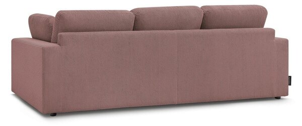 Różowa sztruksowa sofa 250 cm Belair – Bobochic Paris