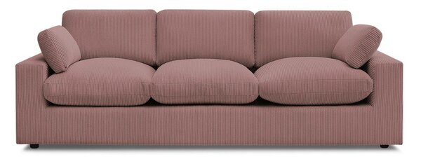 Różowa sztruksowa sofa 250 cm Belair – Bobochic Paris