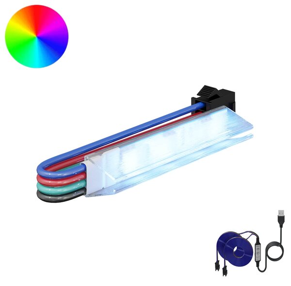 Taśma LED 12 pcs Czarny i wielokolorowy 1745 mm Miedź i plastik