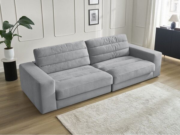 Jasnoszara aksamitna sofa 276 cm Sierra – Bobochic Paris