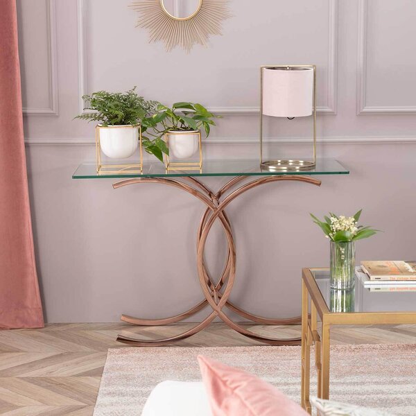 Konsola Chica rose gold 128x40x79cm
