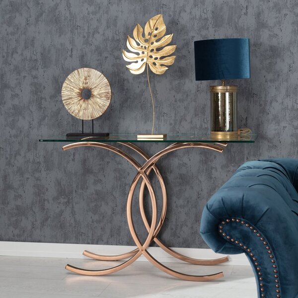 Konsola Chica rose gold 128x40x79cm