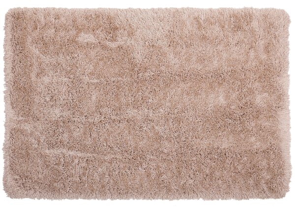 Puszysty dywan 200 x 300 cm beżowy poliestrowy chodnik shaggy Cide Beliani