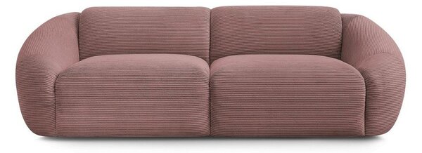 Różowa sztruksowa sofa 250 cm Tina – Bobochic Paris