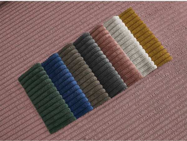 Różowa sztruksowa sofa 250 cm Tina – Bobochic Paris