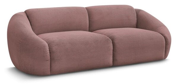 Różowa sztruksowa sofa 250 cm Tina – Bobochic Paris