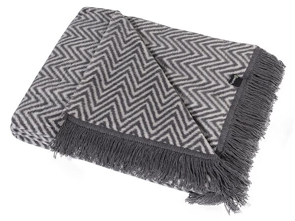 Koc Cosy Home 150x200cm Grey Chevron