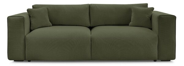 Zielona rozkładana sofa ze schowkiem 265 cm Ezechiel – Bobochic Paris