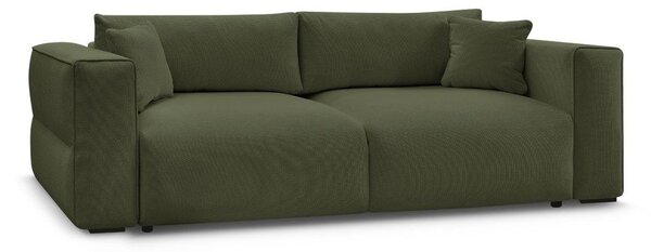 Zielona rozkładana sofa ze schowkiem 265 cm Ezechiel – Bobochic Paris