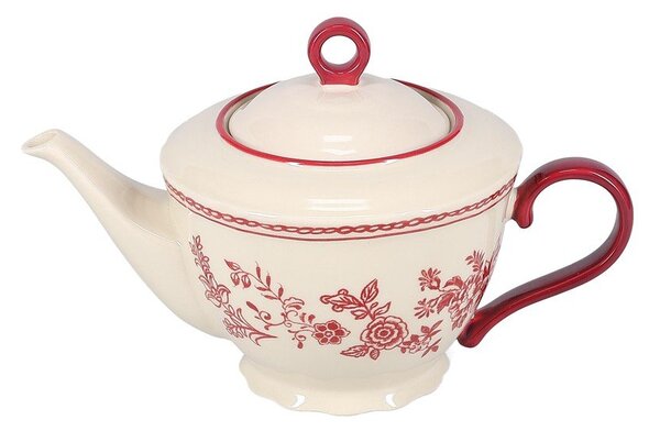 Bordowy/w kolorze kości słoniowej porcelanowy dzbanek do herbaty 920 ml Cyril – S|P Collection