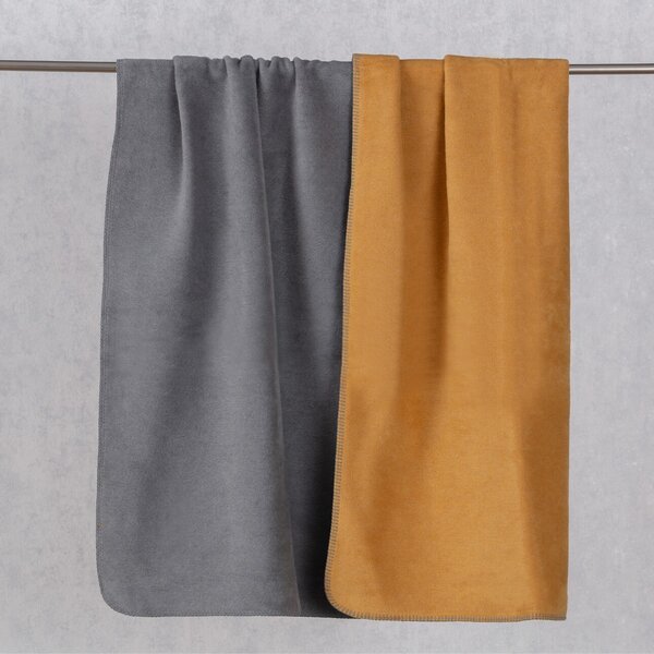 Koc Cosy Home 150x200cm Mustard&Grey