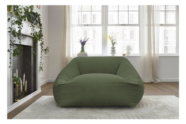 Zielony sztruksowy worek do siedzenia Lilibet – Bobochic Paris
