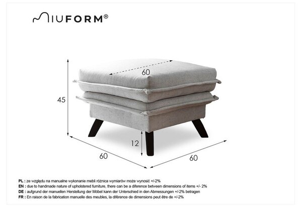 Turkusowy podnóżek Miuform Charming Charlie