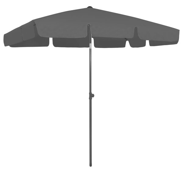 Parasol plażowy, czarny, 200x125 cm