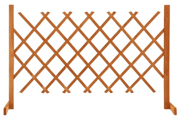 Ogrodowy płot kratkowy, pomarańczowy, 120x90 cm, drewno jodłowe