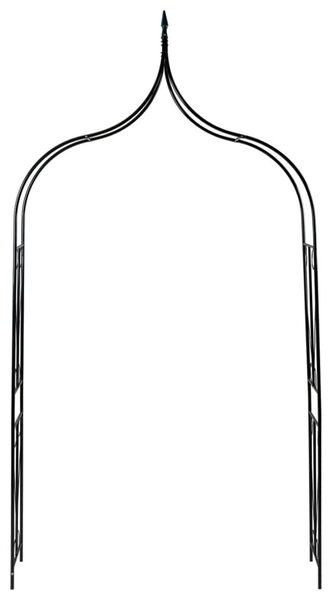 Pergola ogrodowa, ciemnozielona, 142x37x275 cm, żelazna