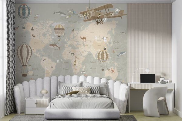 Fototapety Mapa ze zdjęciami, Fototapety Dziecięce, u36066d1 : Uwalls.pl