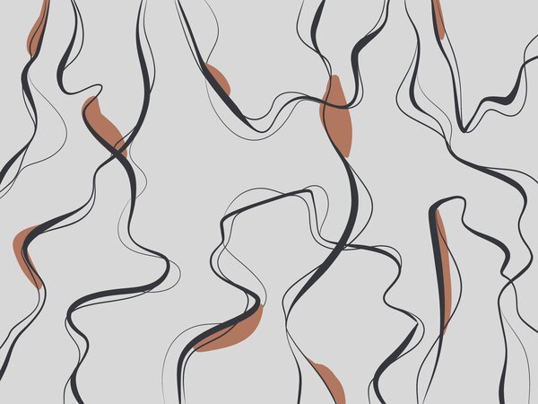 Fototapety Rysunek tuszem, abstrakcyjny wzór, geometryczne linie, szary i pomarańczowy, Fototapety Abstrakcja, u99659v3 : Uwalls.pl