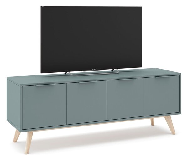 Zielonoszara szafka pod TV 140x53 cm Pisco – Marckeric