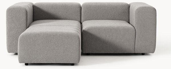Sofa modułowa Bouclé z pufem Lena (3-osobowa)