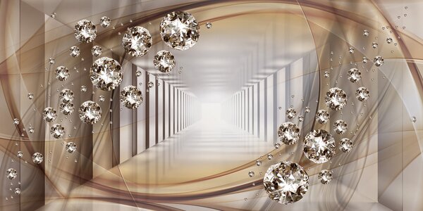 Fototapety Tunel z kryształu górskiego, Fototapety 3D, Fototapety 3d tunel, u79958d2 : Uwalls.pl