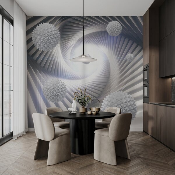 Fototapety tunel 3D i kule, Fototapety 3D, u03120d1 : Uwalls.pl