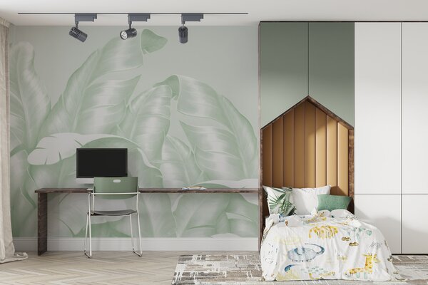 Fototapety Klasyczne liście w zielonych kolorach o kwadratowym kształcie, Fototapety Las, Fototapety Las tropikalny, w00019d1v3 : Uwalls.pl