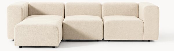 Sofa modułowa Bouclé z pufem Lena (4-osobowa)