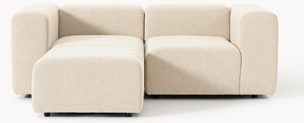 Sofa modułowa Bouclé z pufem Lena (3-osobowa)