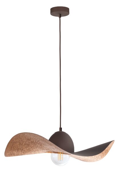 Sypialniana lampa wisząca KAPELLO metalowy kapelusz brązowy - brązowy