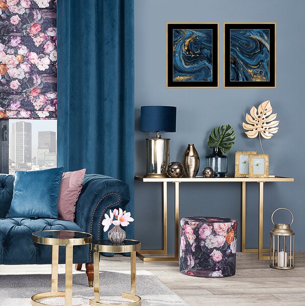 Obraz Abstract Blue&Gold I 40 x 50cm