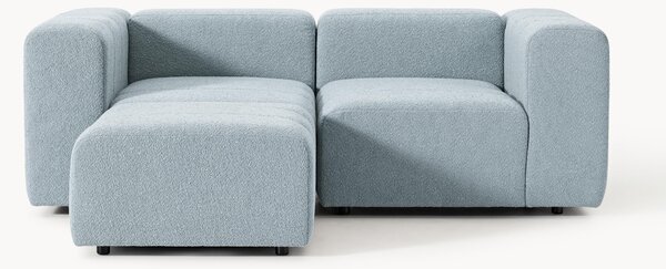 Sofa modułowa Bouclé z pufem Lena (3-osobowa)