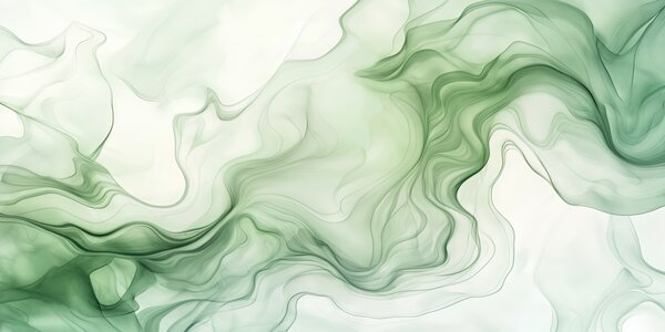 Fototapety Panoramiczne zielone fale abstrakcyjne na jasnym tle, Fototapety 3D, Fototapety 3d geometryczna, w01185d1 : Uwalls.pl