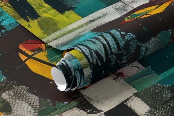 Fototapety Kolorowe graffiti w stylu Basquiata, Fototapety Graffiti, w01187 : Uwalls.pl