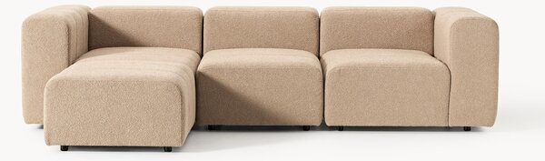 Sofa modułowa Bouclé z pufem Lena (4-osobowa)