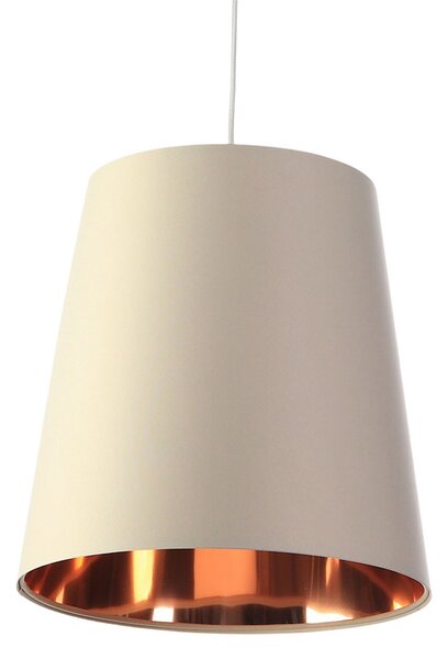 Kremowa lampa wisząca z abażurem rose gold - S405-Arva