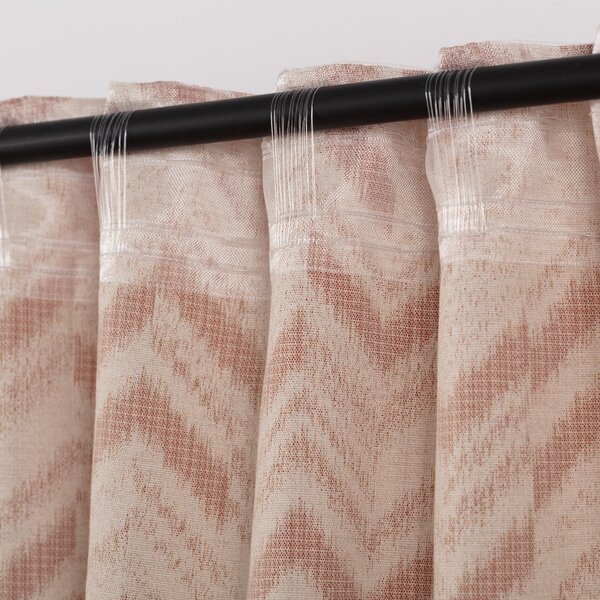 Zasłona BASIC na taśmie marszczącej 130x280 cm beżowo-czerwony 1szt
