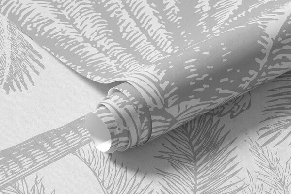 Fototapety Tropikalna oaza palmowa w minimalnym szarym kolorze, Fototapety Natura, w08111v2 : Uwalls.pl