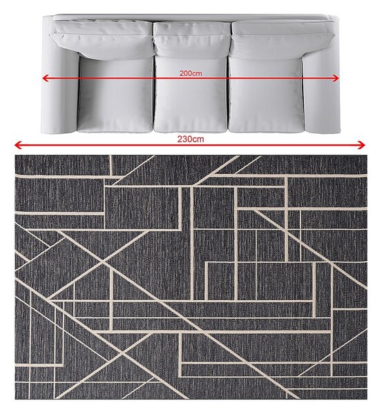 Dywan Velvet beige/petrol blue 160x230cm