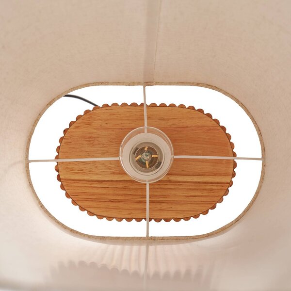 Lampa stojąca Kimiko Lindby, jasne drewno, salon / jadalnia, drewno, skandynawski