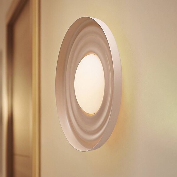 Kinkiet LED Waves Lindby, kremowy / amber, salon / jadalnia, metal, nowoczesny