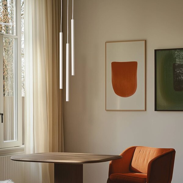Lampa wisząca Sopel 3 SIGMA, możliwość ściemniania, kremowy / amber, salon / jadalnia, metal, nowoczesny