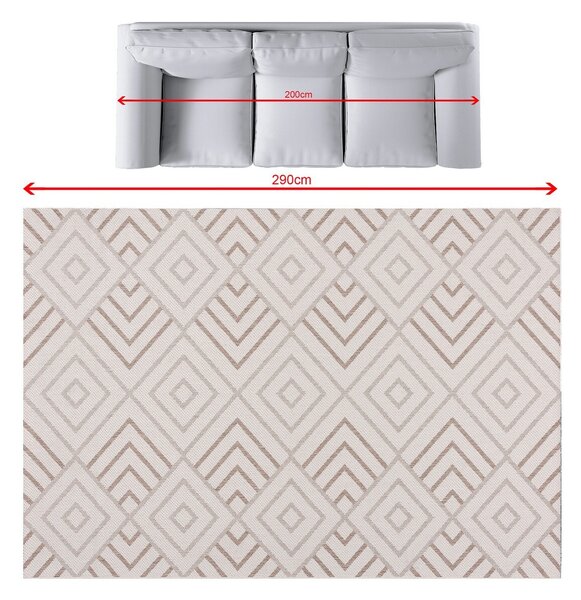 Dywan Lineo Geometric beige/mink 200x290cm