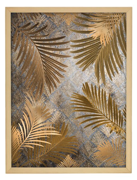 Obraz Golden Leaves 30x40cm gold
