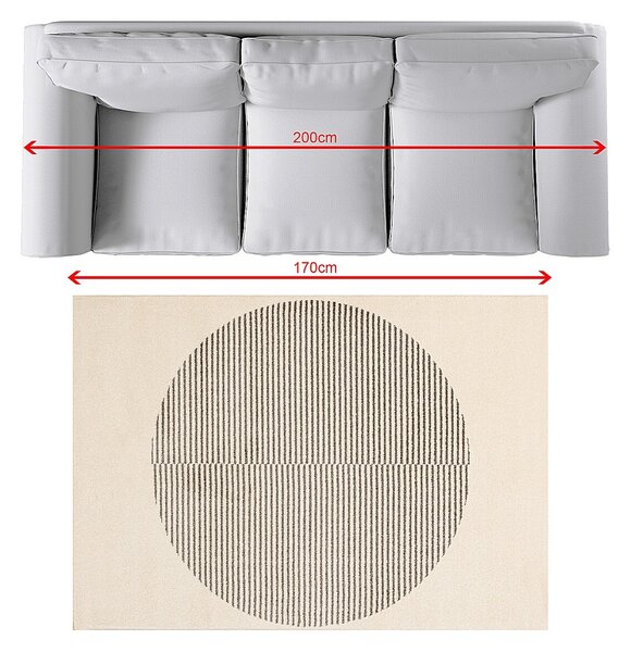 Dywan Sevilla paper white/grey 120x170cm