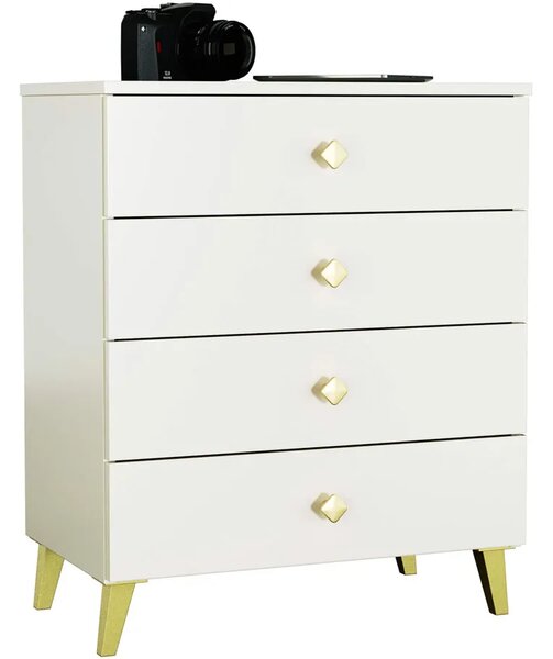 Kaszmirowa komoda w stylu glamour 4 szuflady G3-P77