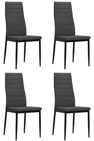 Komplet 4 ciemnoszarych minimalistycznych krzeseł M5-T50