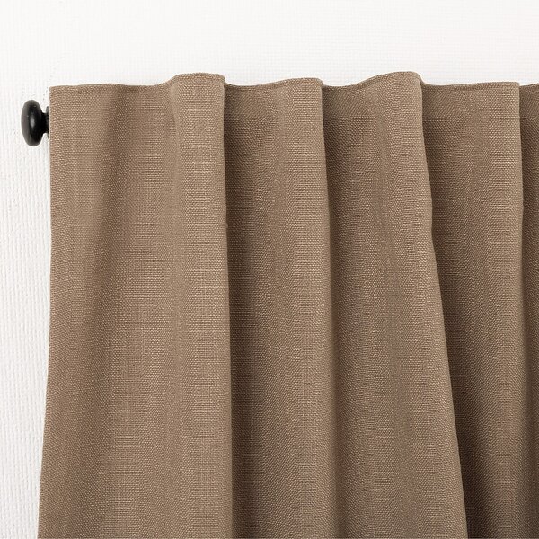 Zasłona gotowa na taśmie marszczącej 140x280cm light brown 1 szt