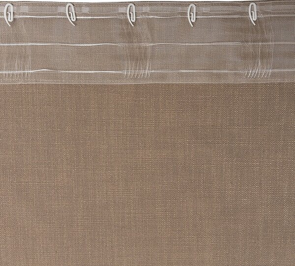 Zasłona gotowa na taśmie marszczącej 140x280cm light brown 1 szt