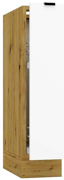 Szafka kuchenna z cargo 20 cm biały + dąb artisan C7-F09